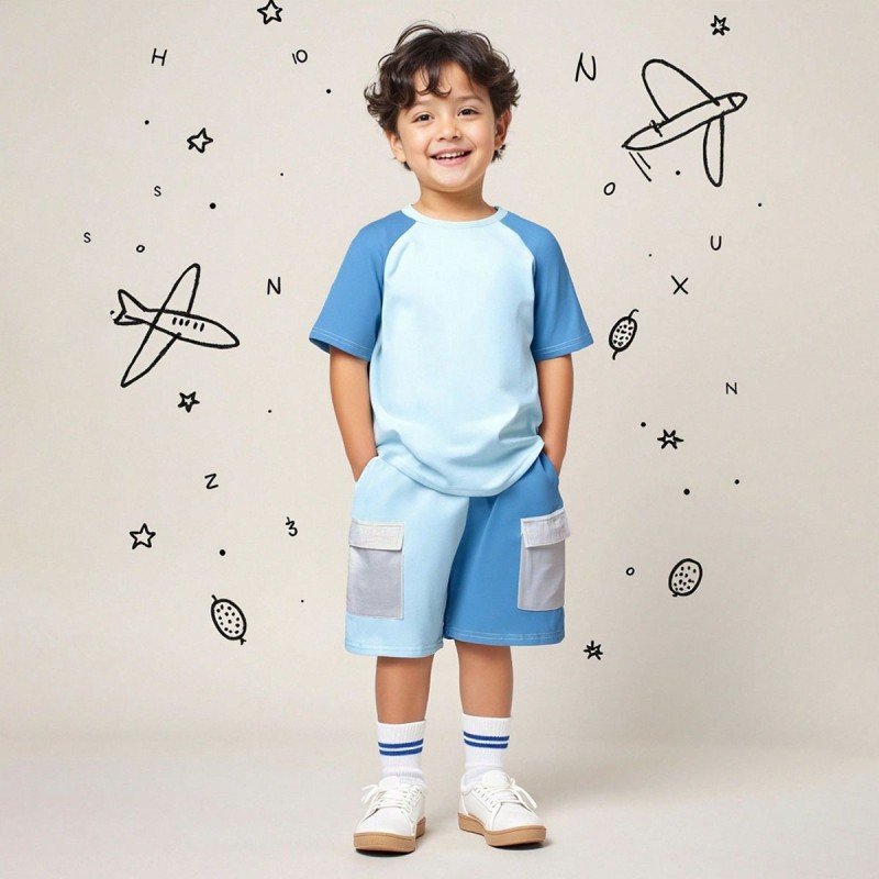Kids Navy Blue NYC Athletic Graphic Tee – Premium Soft Cotton